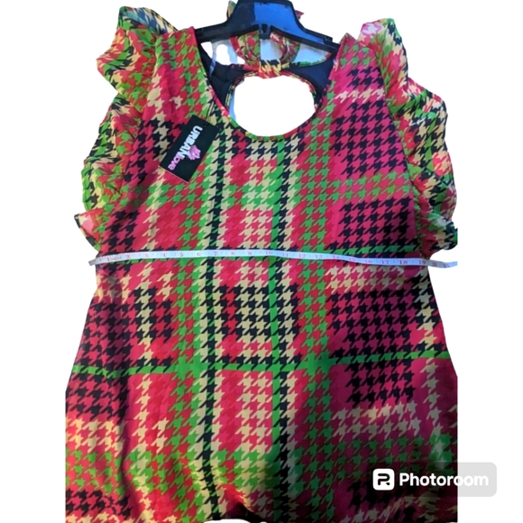 Women's Dress. Size XL. Red/Green Christine Brand - Picture 8 of 9